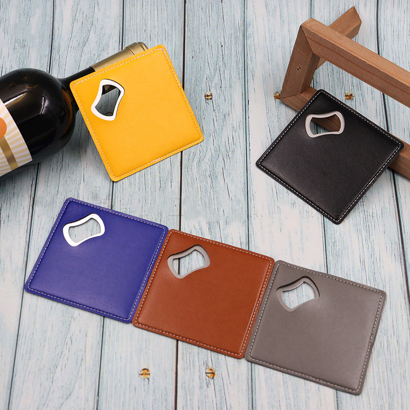Wine Beer Logo - 100 pièces de sous-verres en cuir
