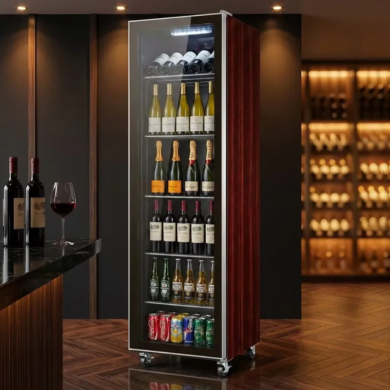 Wine Beer Cooler Fridge - Réfrigérateur de présentation vertical YWM avec